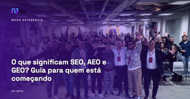 Foto de grupo do time da AN1 na CLAWCON em Porto Alegre, com o título do artigo sobreposto