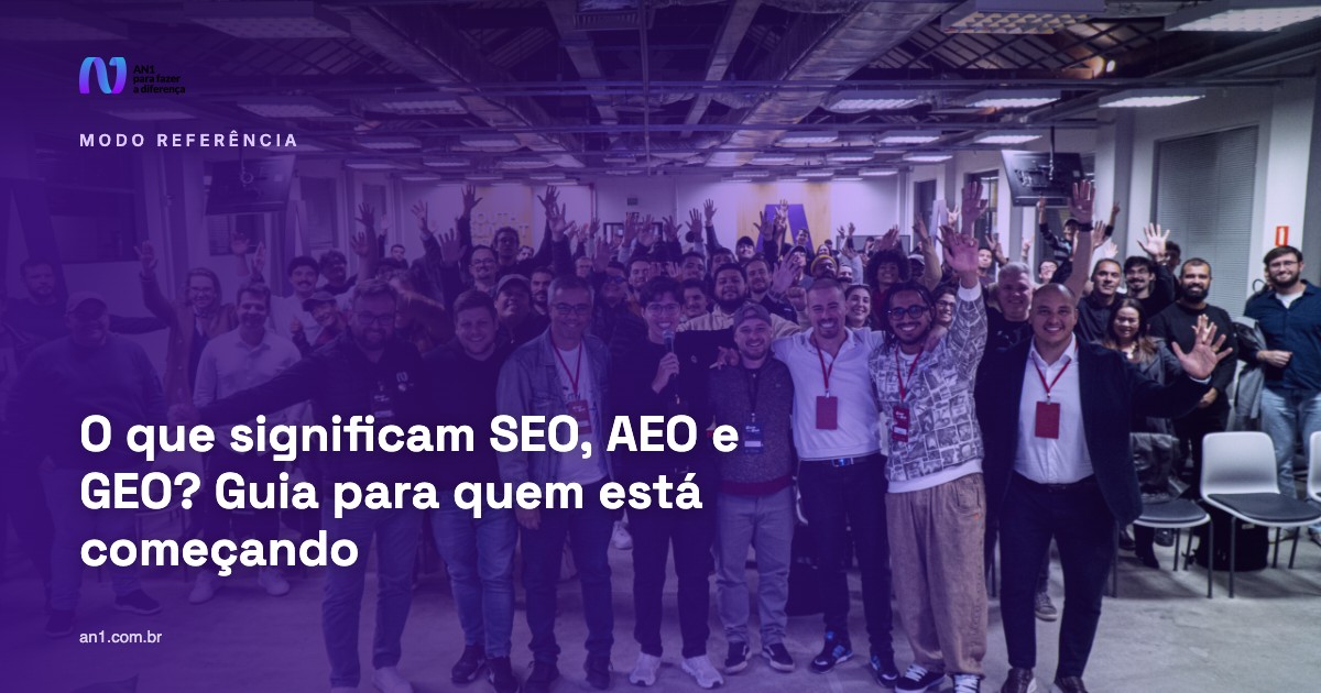 Foto de grupo do time da AN1 na CLAWCON em Porto Alegre, com o título do artigo sobreposto