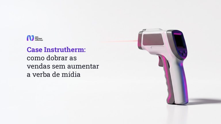 Termômetro infravermelho com reflexo magenta e azul, capa do case Instrutherm